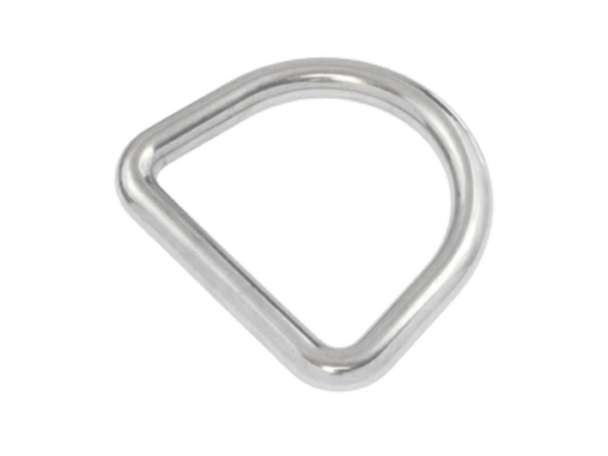Steel D ring Nickel Plated 25x4mm